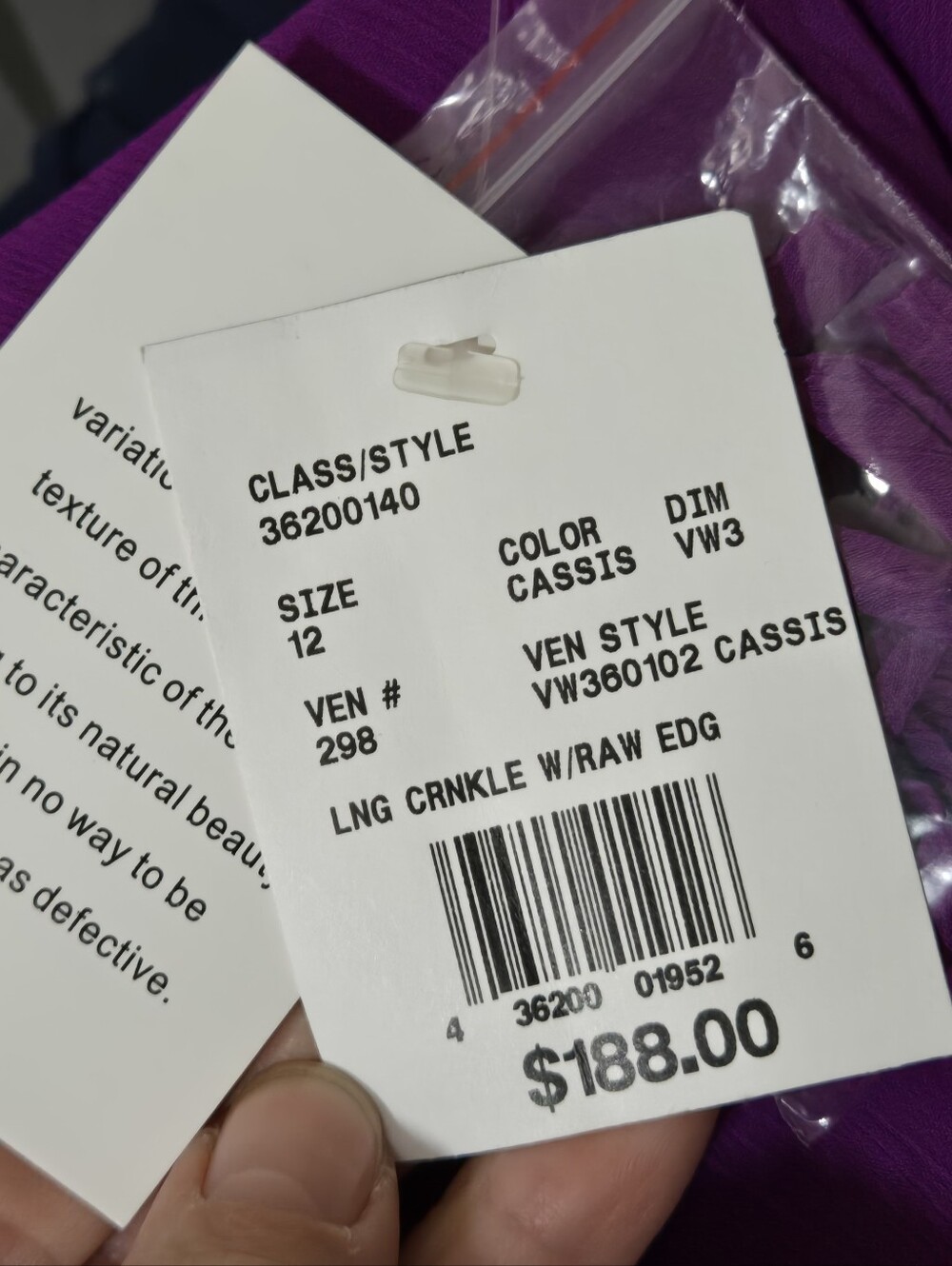 White by Vera Wang VW360102 Cassis Strapless Crinkle Chiffon Gown Size 12 NWT - Picture 5 of 7